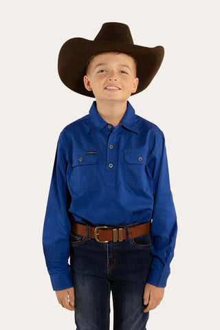 Ringers Western - Kids 1/2 Button Work Shirt - Royal Blue [sz:2]