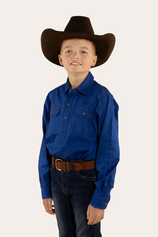 Ringers Western - Kids 1/2 Button Work Shirt - Royal Blue [sz:2]