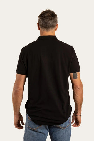 Ringers Western - Essential Mens Polo Top - Black [sz:s]