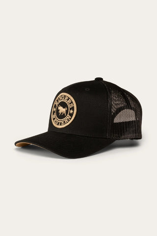 Ringers Western - Kids Signature Bull Trucker Cap - Black / Gold