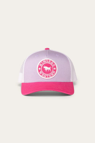 Ringers Western - Kids Signature Bull Trucker Cap - Lilac / Candy