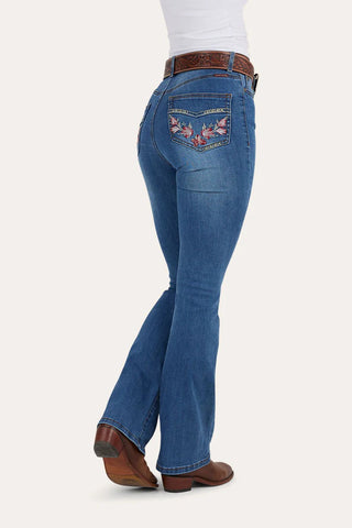 Ringers Western - Penny Rodeo Womens High Rise Bootleg Jean Vintage Blue Wash [sz:18]