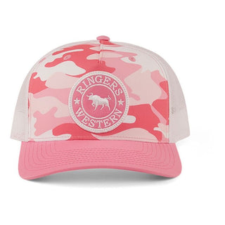 Ringers Western - Signature Bull Trucker Cap Pink Camo