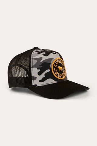 Ringers Western - Signature Bull Trucker Cap - Grey/camo