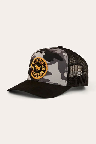 Ringers Western - Signature Bull Trucker Cap - Grey/camo