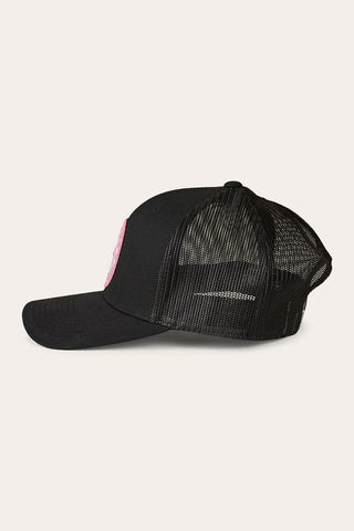 Ringers Western - Trucker Cap Tara Ponytail Black / Pink