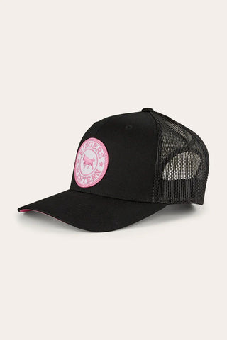 Ringers Western - Trucker Cap Tara Ponytail Black / Pink