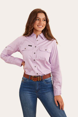 Ringers Western - Pentecost Full Button Work Shirt Lavender [sz:18]