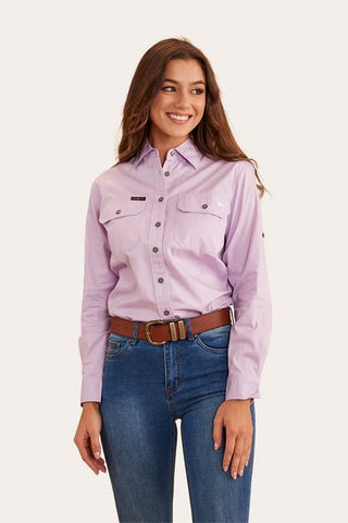 Ringers Western - Pentecost Full Button Work Shirt Lavender [sz:18]