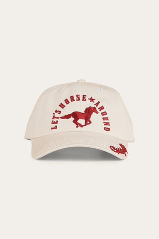 Ringers Western - Baseball Cap Lets Horse Around Off White