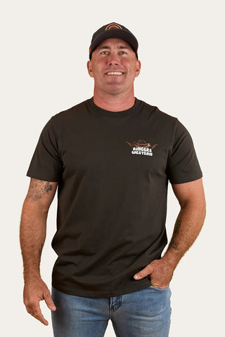 Ringers Western - Country Club Loose Fit T-shirt Charcoal [cl:charcoal Sz:l]