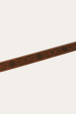 Ringers Western - Eldorado Belt Brown / Silver [cl:brown / Silver Sz:40]