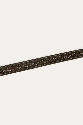 Ringers Western - Crossover Belt Black / Silver [cl:black / Silver Sz:48]
