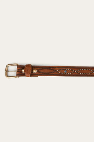 Ringers Western - Diamond Belt Tan / Silver [cl: Tan / Silver Sz:30]