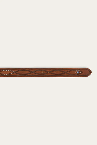 Ringers Western - Diamond Belt Tan / Silver [cl: Tan / Silver Sz:36]
