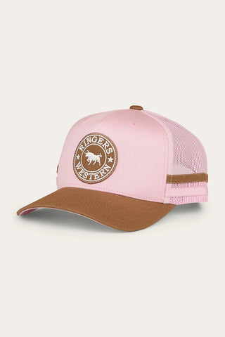 Ringers Western - Kids Mccoy Trucker Cap Pink / Clay 