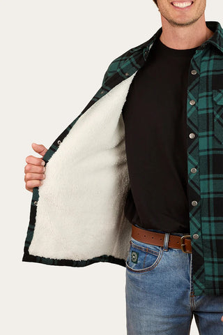 Ringers Western - Sawyer Sherpa Flannel Pine / Charcoal [sz:l]
