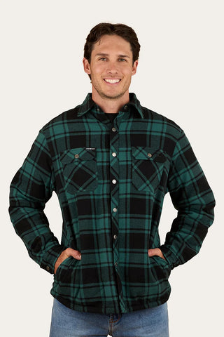 Ringers Western - Sawyer Sherpa Flannel Pine / Charcoal [sz:2xl]