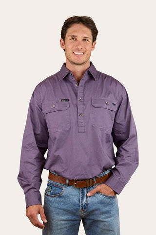 Ringers Western - King River 1/2 Button Shirt Dark Purple [sz:5xl]