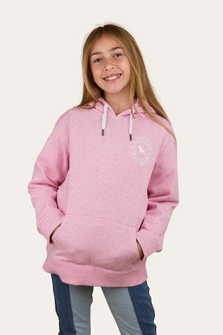 Ringers Western - Kids Signature Bull Pullover Hoodie Pink Marle [sz:6]