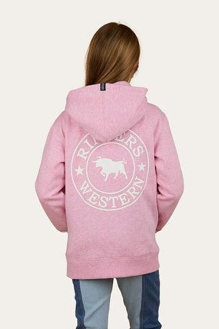 Ringers Western - Kids Signature Bull Pullover Hoodie Pink Marle [sz:12]