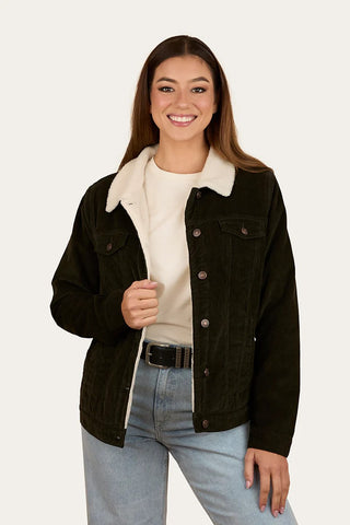 Ringers Western - Killawarra Womens Corduroy Jacket Olive [sz:8 Cl:olive]