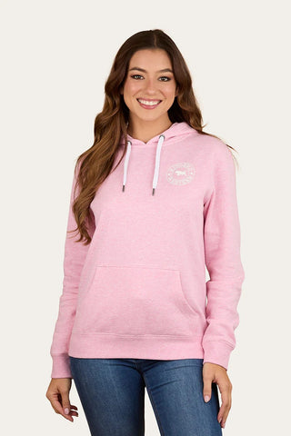 Ringers Western - Signature Bull Womens Pullover Hoodie Pink Marle [sz:20]