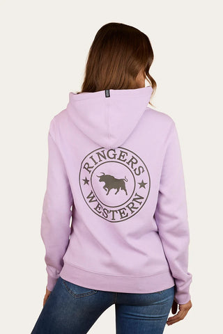 Ringers Western - Signature Bull Womens Pullover Hoodie Lavender [sz:12]