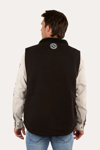 Ringers Western - Round Yard Mens Canvas Vest Black [sz:3xl Cl:black]