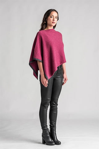 Merinomink - 2 Tone Poncho Magnolia 