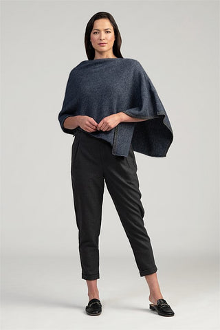 Merinomink - 1623 2 Tone Poncho River Slate 