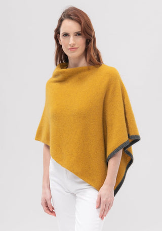 Merinomink - 2 Tone Poncho Dijon