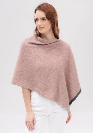 Merinomink - 2 Tone Poncho Rose Dust 