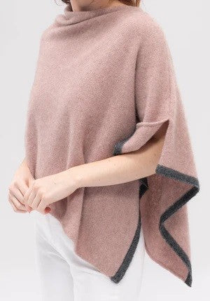 Merinomink - 1623 2 Tone Poncho Rose Dust