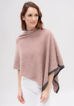 Merinomink - 1623 2 Tone Poncho Rose Dust