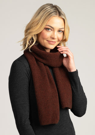 Merinomink - Ribbed Scarf Cinnabar [cl:cinnabar]