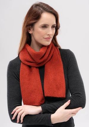 Merinomink - Ribbed Scarf Tamarillo [cl:tamarillo]