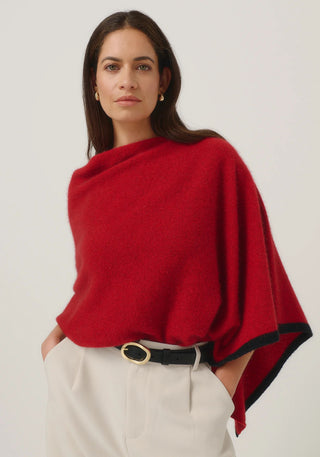 Merinomink - 1623 2 Tone Poncho Rata / Jet