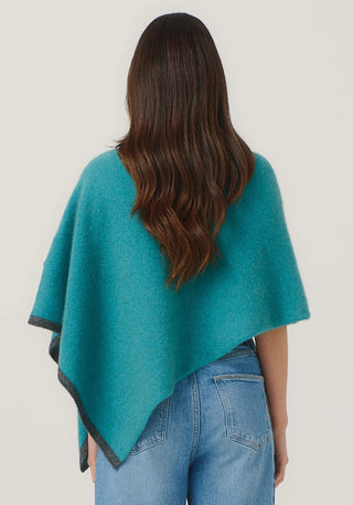Merinomink - 1623 2 Tone Poncho Glacier / Slate