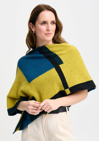 Merinomink - 1677 Empress Poncho Goldern / Peacock Multi