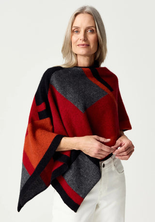 Merinomink - 1677 Empress Poncho Rata / Jet Multi