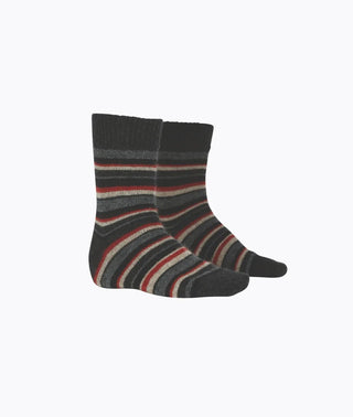 Mkm - Mx206 Stripe Sock Charcoal [so:m]