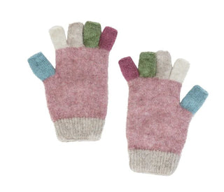 Native World - Nx811 Kids Multi Fingerless Glove Lily [cl:pink Sz:7 - 8 Yr]