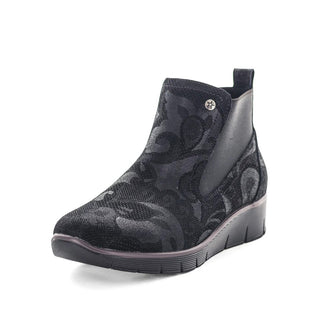 Just Bee - Corma Ankle Boot Black Print