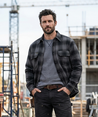 Bisley - Bj6101 Sherpa Lined Jacket Charcoal Check